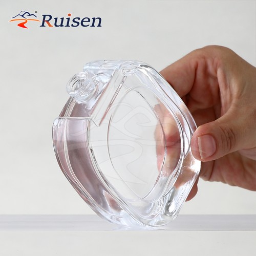 50ml Square Glass Perfume Bottle with Screw-Mouthed & Silk-Mouthed Roll Cap Personalized Cosmetic Empty Bottle Detachable