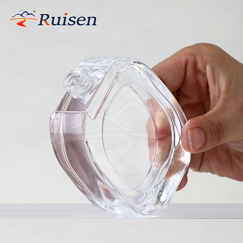 50ml Square Glass Perfume Bottle with Screw-Mouthed & Silk-Mouthed Roll Cap Personalized Cosmetic Empty Bottle Detachable 