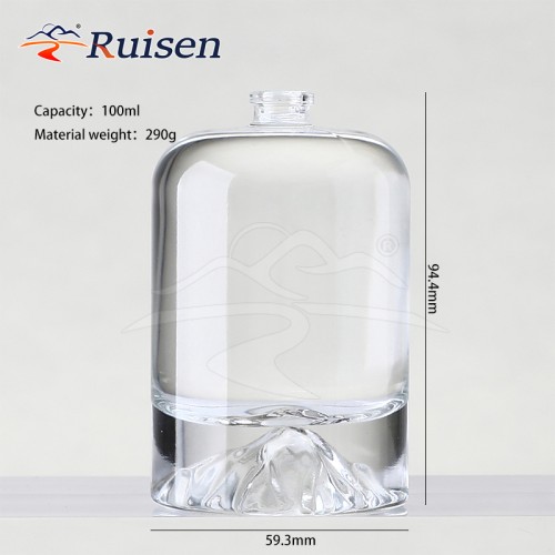 Manufacturer's Hot Spot Fire Cast Round Shoulder Thick Bottom 100ml Perfume Empty Bottle 15 Bayonet Spray Bottle