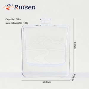 Wholesale Unique Square Perfume Bottle Empty Perfume Glass Spray Bottle With Cap 