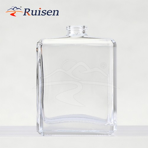 Cosmetic 100ml Square Glass Perfume Bottle Empty with Sprayer Pump Cap for Skin Care Cream Eye Drops Serums