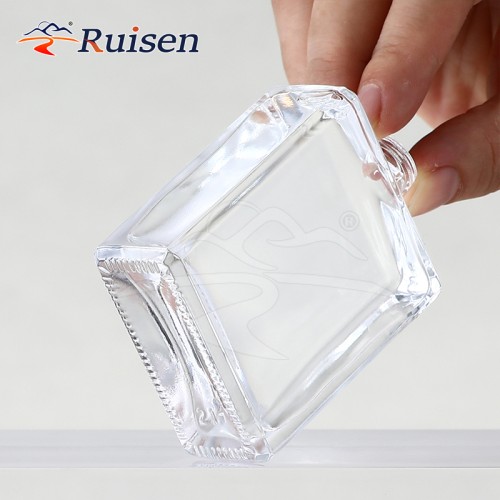 Cosmetic 100ml Square Glass Perfume Bottle Empty with Sprayer Pump Cap for Skin Care Cream Eye Drops Serums