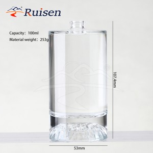 Custom Stock 30ml 50ml 100ml Luxury Empty Perfume Bottle Round Transparent Glass Perfume Bottle with Box 