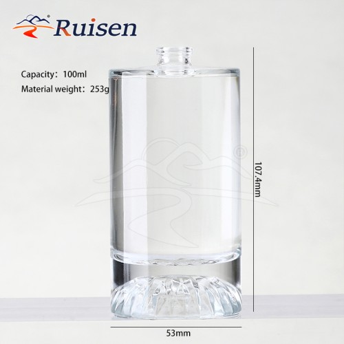 Custom Stock 30ml 50ml 100ml Luxury Empty Perfume Bottle Round Transparent Glass Perfume Bottle with Box