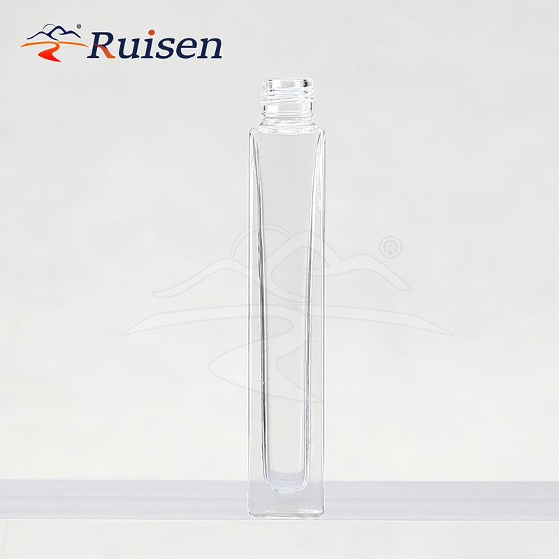 Refillable Pocket 10ml Square Parfum Glass Spray Bottle Glass Sample Containers Perfume Atomizer with Black Gold Silver Caps