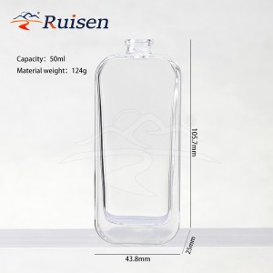 Empty Glass Bottles 50ml Transparent Mini Perfume Bottle Glass 