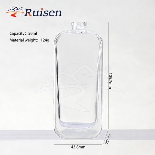 Empty Glass Bottles 50ml Transparent Mini Perfume Bottle Glass