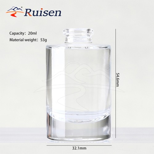 15ml Luxury Frost Clear Glass Perfume Empty Bottle High End Round Perfume Bottle With Ball Lid