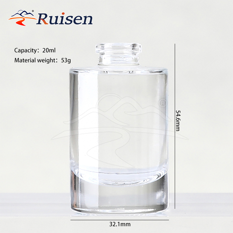 15ml Luxury Frost Clear Glass Perfume Empty Bottle High End Round Perfume Bottle With Ball Lid 
