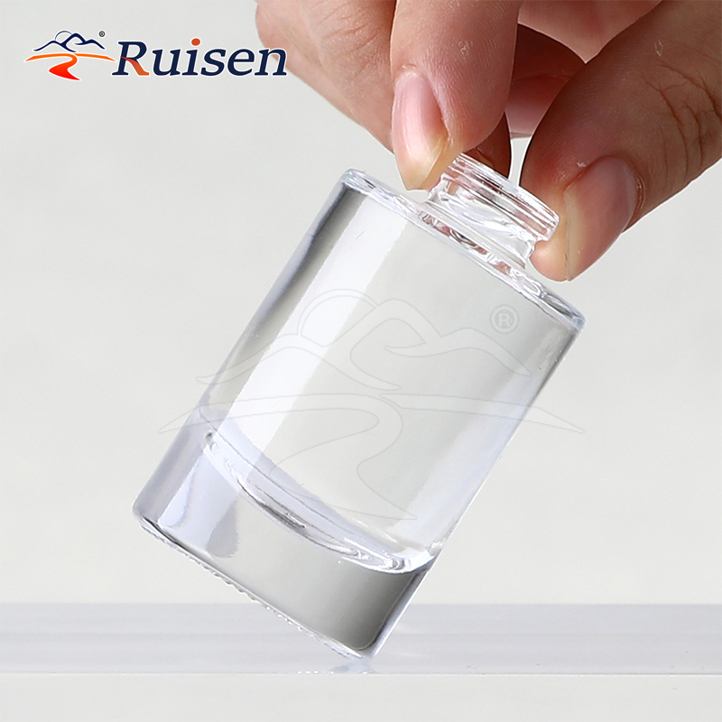 15ml Luxury Frost Clear Glass Perfume Empty Bottle High End Round Perfume Bottle With Ball Lid 