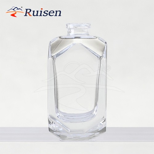 Fragrance High Grade Factory Sell Customize Crimp Mouth Prism 30ml 50ml Glass Polished Perfume Bottles