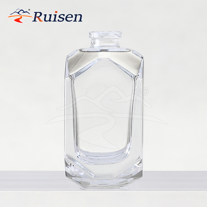 Fragrance High Grade Factory Sell Customize Crimp Mouth Prism 30ml 50ml Glass Polished Perfume Bottles