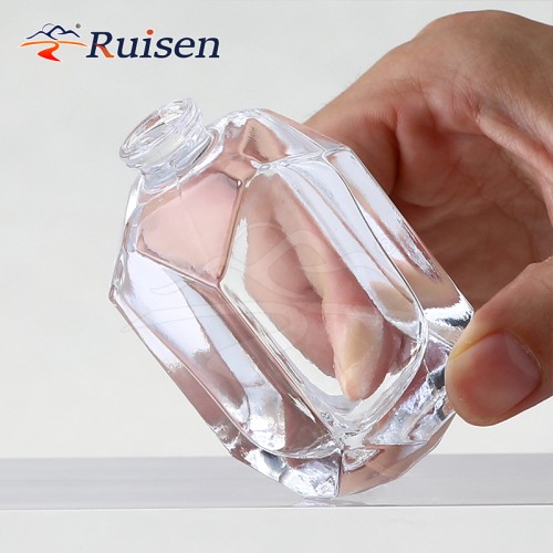 Fragrance High Grade Factory Sell Customize Crimp Mouth Prism 30ml 50ml Glass Polished Perfume Bottles