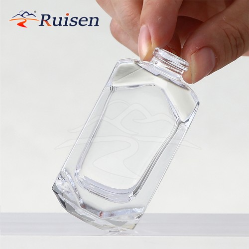 Fragrance High Grade Factory Sell Customize Crimp Mouth Prism 30ml 50ml Glass Polished Perfume Bottles