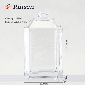 30ml Transparent Crystal White Glass Fragrance Bottle with Cap Empty Cosmetics Decanting Spray Bottle 100ml Capacity 