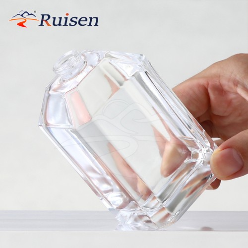 30ml Transparent Crystal White Glass Fragrance Bottle with Cap Empty Cosmetics Decanting Spray Bottle 100ml Capacity