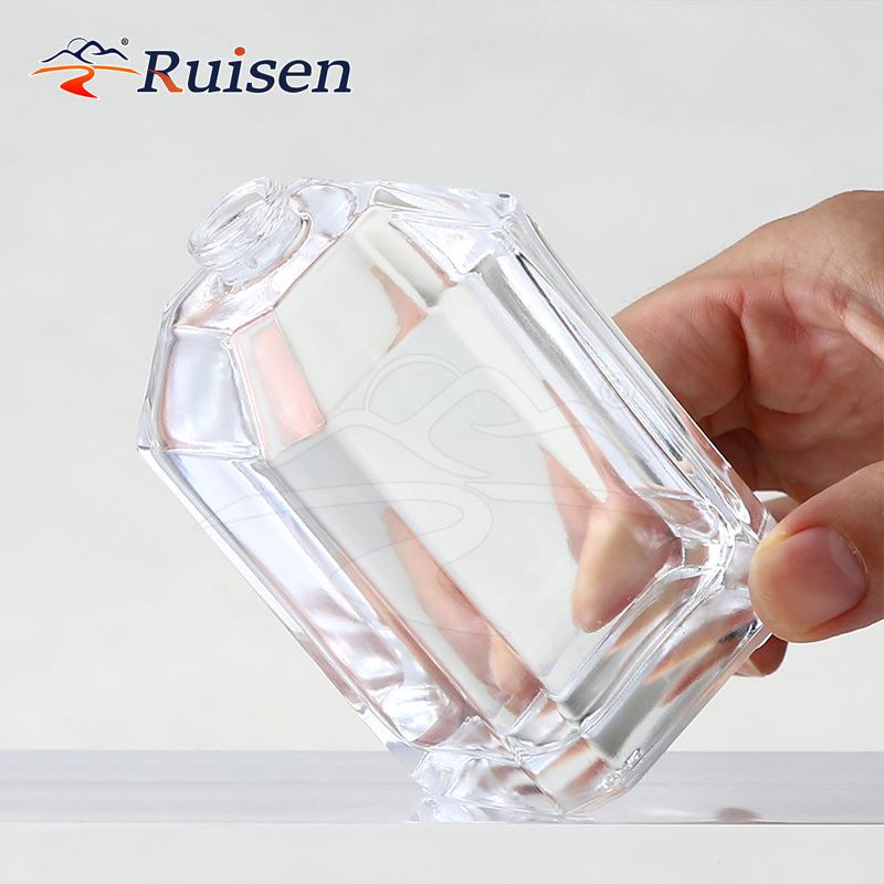 30ml Transparent Crystal White Glass Fragrance Bottle with Cap Empty Cosmetics Decanting Spray Bottle 100ml Capacity 