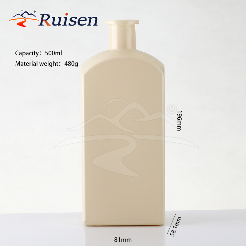 Customised White Square Cooking Olive Oil Vinegar Glass Bottle 500ml 