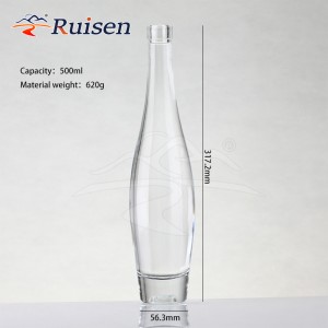 500ml 750ml Hot Sale Factory Direct Price Custom Glass Bottle 750ml Gin Whiskey Vodka Rum Bottle 