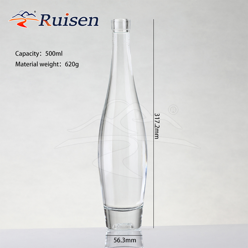 500ml 750ml Hot Sale Factory Direct Price Custom Glass Bottle 750ml Gin Whiskey Vodka Rum Bottle 