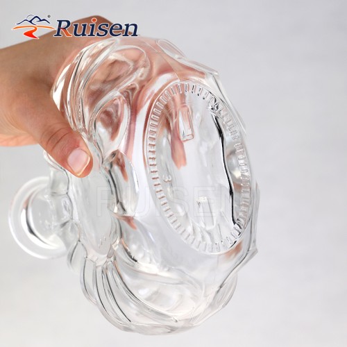 High-end engraved glass bottle Brandy glass bottle 700 ml