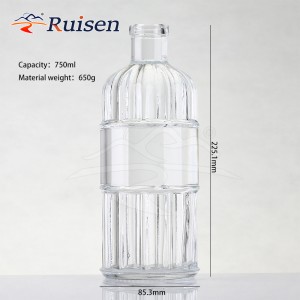 Superflint 750 ML Luxury Bottle Cork top for Liquor Whisky Vodka Rum Gin and Beverages Industry 