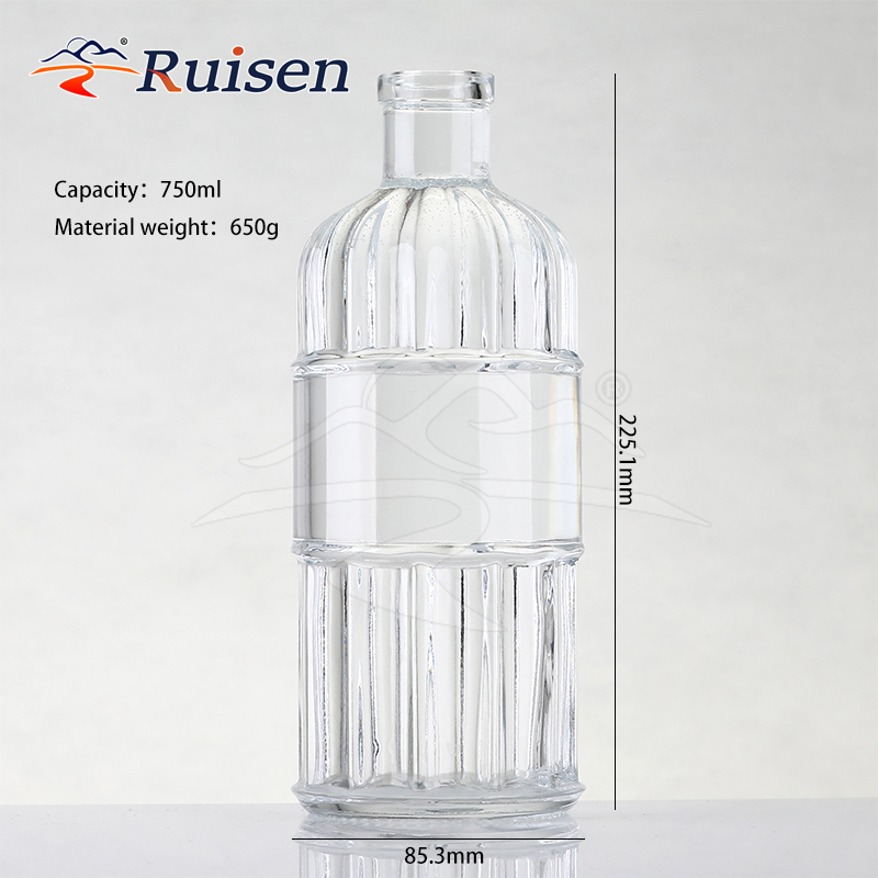Superflint 750 ML Luxury Bottle Cork top for Liquor Whisky Vodka Rum Gin and Beverages Industry 