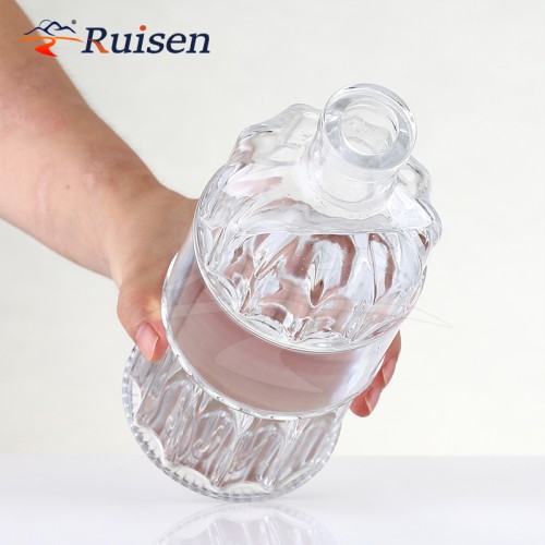 Superflint 750 ML Luxury Bottle Cork top for Liquor Whisky Vodka Rum Gin and Beverages Industry