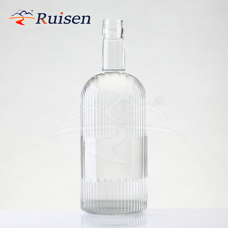 Round Unique Luxury 375 Ml 700ml Gin Brandy Rum Whiskey Whisky Vodka 750ml Spirit Glass Liquor Bottle 
