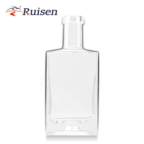 Customized Square White Wine Gin Glass Bottle 500ml