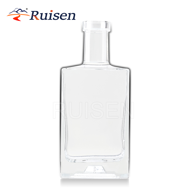 Customized Square White Wine Gin Glass Bottle 500ml 