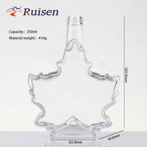 Customized 250ml Super White Glass Bottle for Tequila Brandy Infusion Cover Styles Carton Packing 100ml-750ml Capabilities 