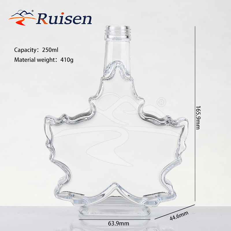 Customized 250ml Super White Glass Bottle for Tequila Brandy Infusion Cover Styles Carton Packing 100ml-750ml Capabilities 