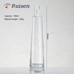 500ml 700ml 750ml Empty Brandy Rum Gin Whisky Vodka Glass Liquor Bottle 