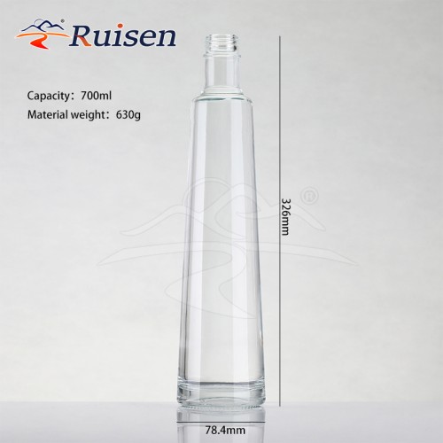500ml 700ml 750ml Empty Brandy Rum Gin Whisky Vodka Glass Liquor Bottle