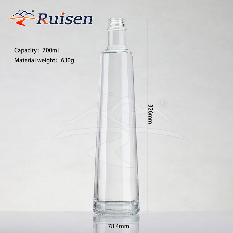500ml 700ml 750ml Empty Brandy Rum Gin Whisky Vodka Glass Liquor Bottle 