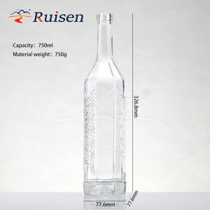Premium Glass Bottle 500ml Honey Liquid Bottle 