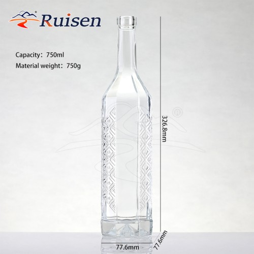 Premium Glass Bottle 500ml Honey Liquid Bottle