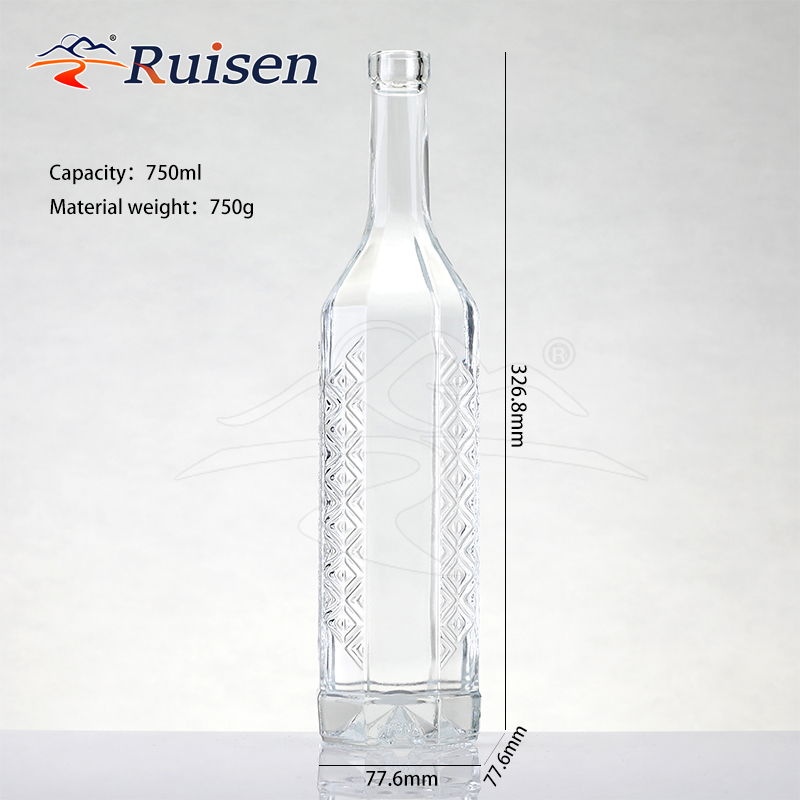 Premium Glass Bottle 500ml Honey Liquid Bottle 