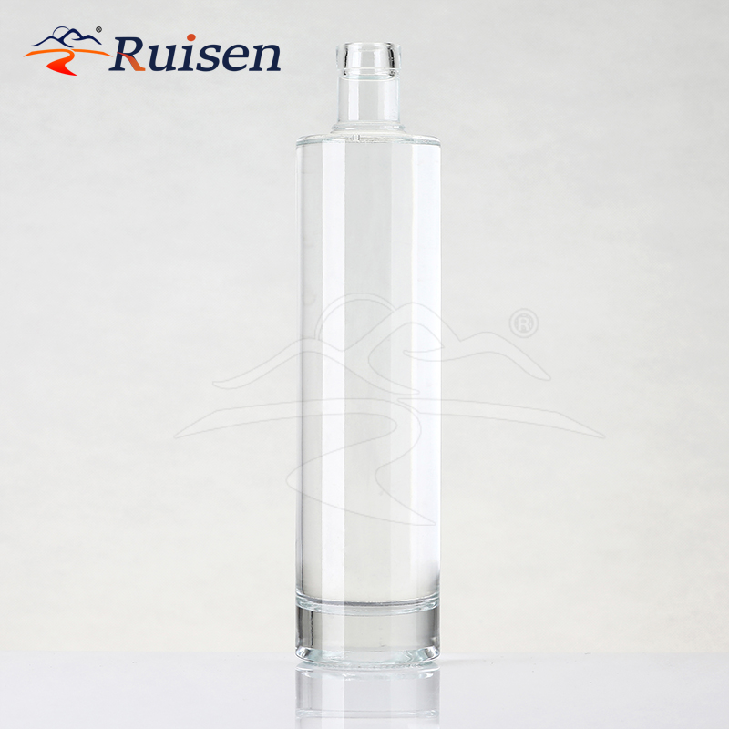 Unique 500ml Clear Whisky Vodka Glass Wine Bottle for Liquor 