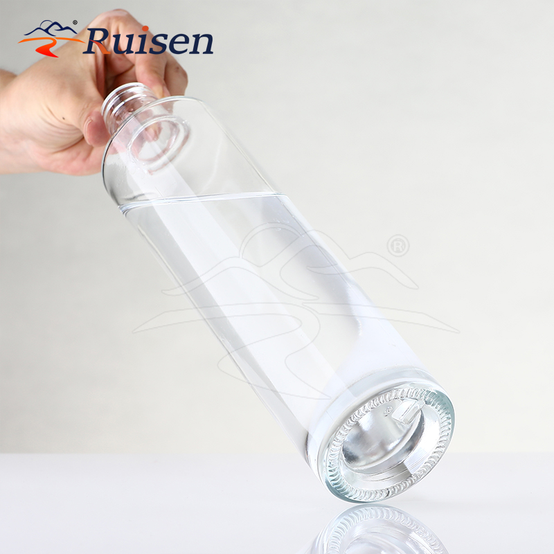 Unique 500ml Clear Whisky Vodka Glass Wine Bottle for Liquor 