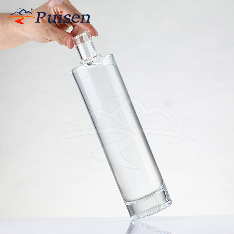 Unique 500ml Clear Whisky Vodka Glass Wine Bottle for Liquor 