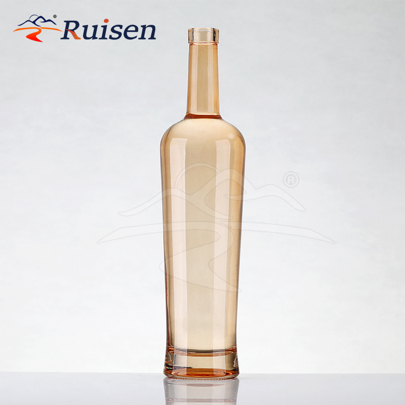 Factory High Quality Glass Vodka Bottles Spray Color Fancy Liquor Whiskey Spirit Bottle 700ml 750ml Glass Bottle