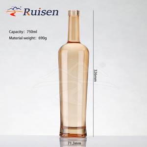 Factory High Quality Glass Vodka Bottles Spray Color Fancy Liquor Whiskey Spirit Bottle 700ml 750ml Glass Bottle 