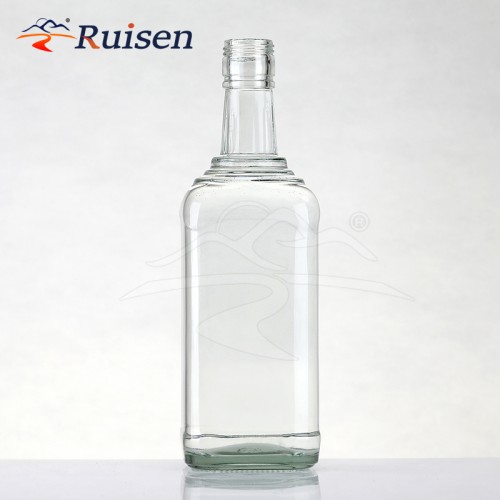 Factory Direct Square Glass Wine Bottle Creative Liquor Container Frost Engraving Decal Tequila Brandy Whiskey Packing
