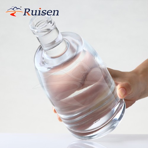 Custom Unique Design 700ML Resealable Tequila Packaging Bottles Glass Gin Liquor Rum Alcohol Bottles Cork Sealing