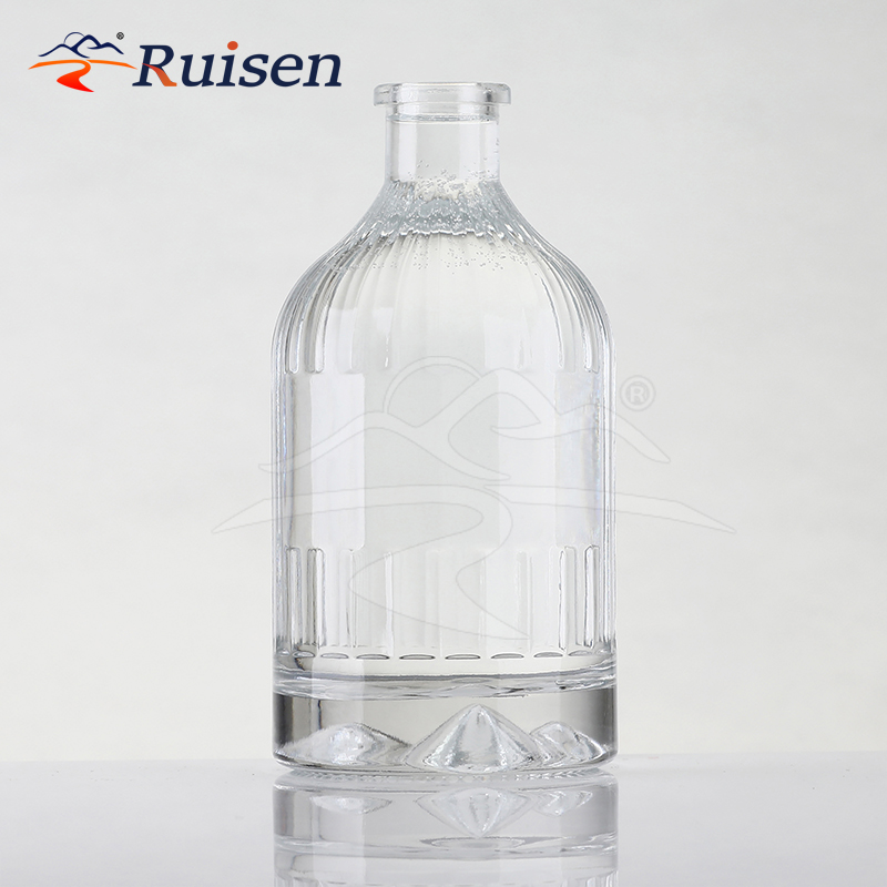 Vodka Bottle Wine Bottle 500ml Gin Bottle Glass Mountain Bottom Modeling Print