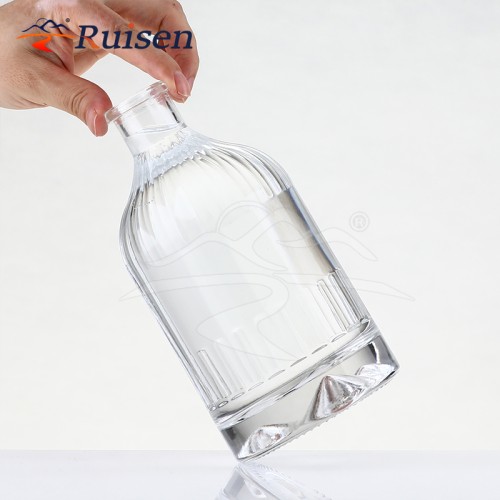 Vodka Bottle Wine Bottle 500ml Gin Bottle Glass Mountain Bottom Modeling Print