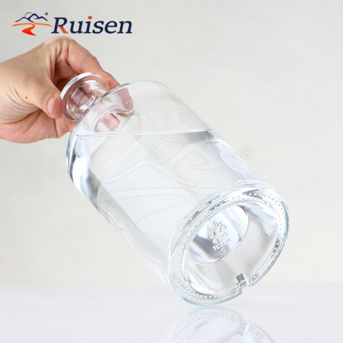700ml Cylindrical Shape Glass Thin Bottom Bottles 750ml Whiskey Bottle for Liquor Tequila 1L Vodka Glass Bottle 1000ml With Cork