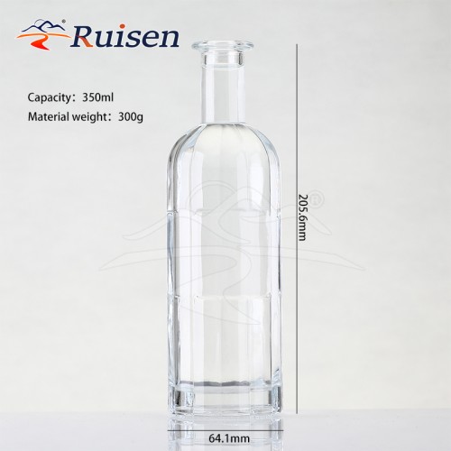 Flat Alcohol Glass Bottle Vodka Tequila Whiskey Liquor Glass Bottle Customized 200ml 500ml 700ml 750ml Spirits Bottle